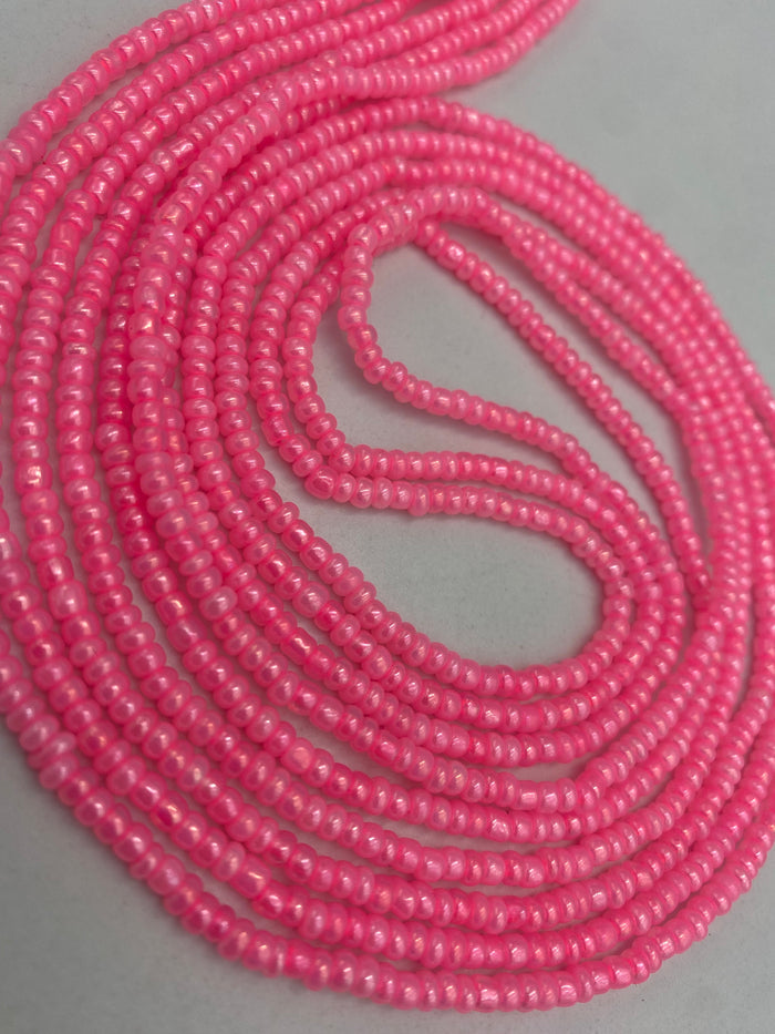 Pink Waist Bead| African body jewelry | Weight-loss tracking | 40”-50