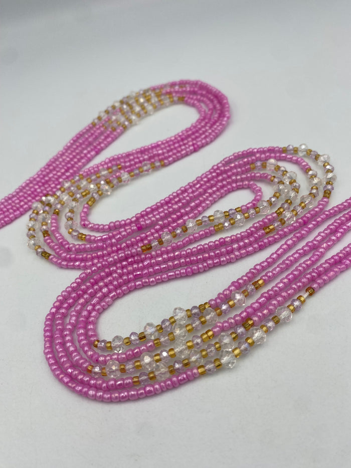 Pink waistbeads- Tie On