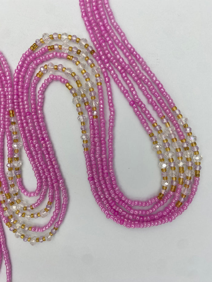 Pink waistbeads- Tie On