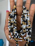 Precious~ Waist Bead with Onyx Gemstones - Tie on