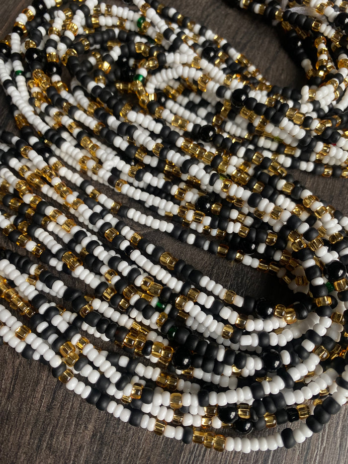 Precious~ Waist Bead with Onyx Gemstones - Tie on