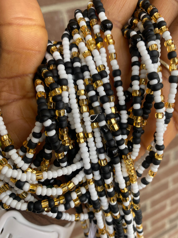 Precious~ Waist Bead with Onyx Gemstones - Tie on