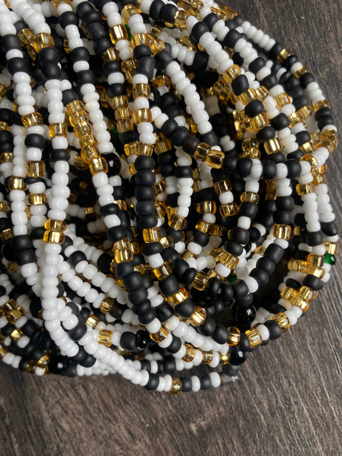Precious~ Waist Bead with Onyx Gemstones - Tie on