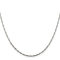 Quality Gold QFC98-20 Sterling Silver Singapore Chain – 1.75mm Width, 20in Length with Lobster Clasp
