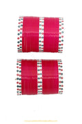 Raani Pink Colour Dotted Bridal Chura By PTJ