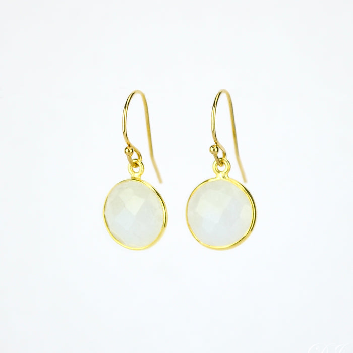 Rainbow Moonstone Earrings : June Birthstone