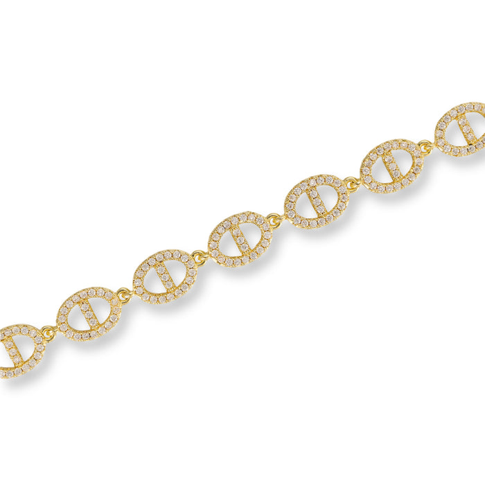 Rebekka 14K Gold Small Oval Link Bracelet