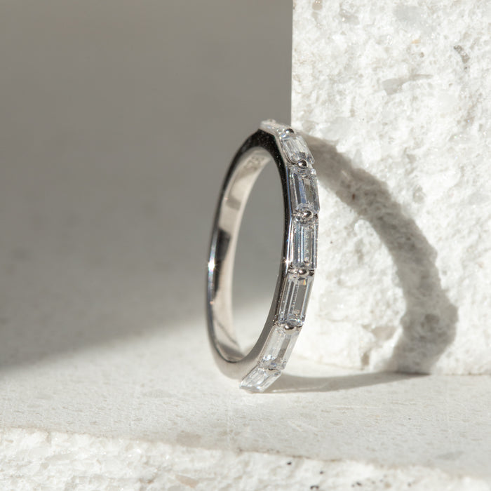 Rectangle CZ Stacking Ring