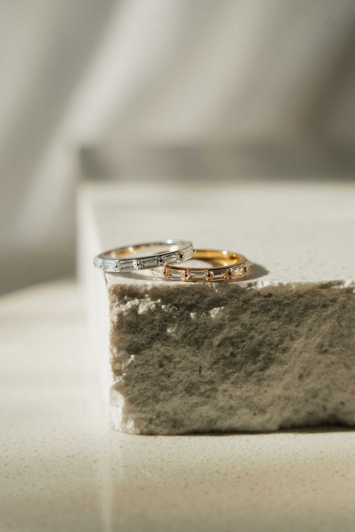 Rectangle CZ Stacking Ring
