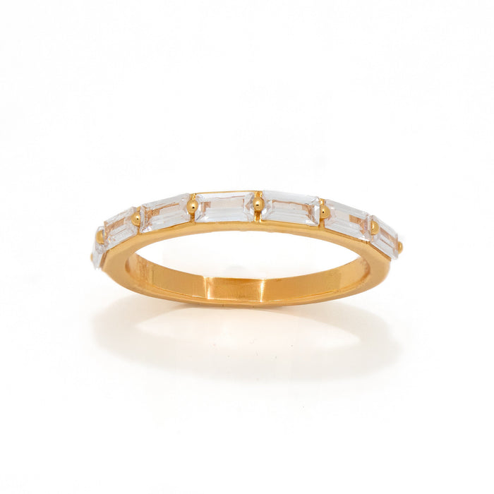 Rectangle CZ Stacking Ring