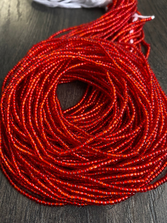 Red Waist Bead- Tie on