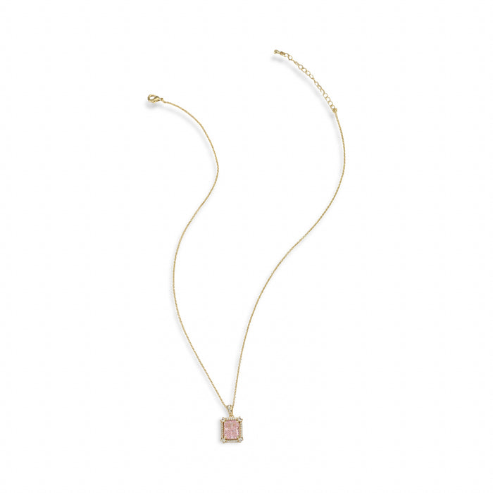 Renée Elegant 18K Gold Pink Necklace