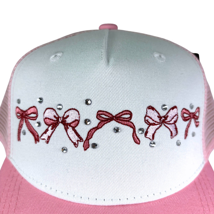 Ribbons - Rhinestone Trucker Hat Women Fun Baseball Cap