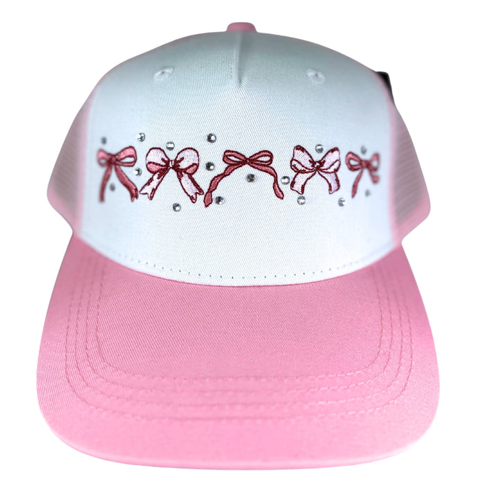 Ribbons - Rhinestone Trucker Hat Women Fun Baseball Cap