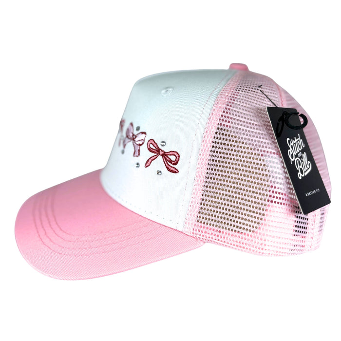 Ribbons - Rhinestone Trucker Hat Women Fun Baseball Cap