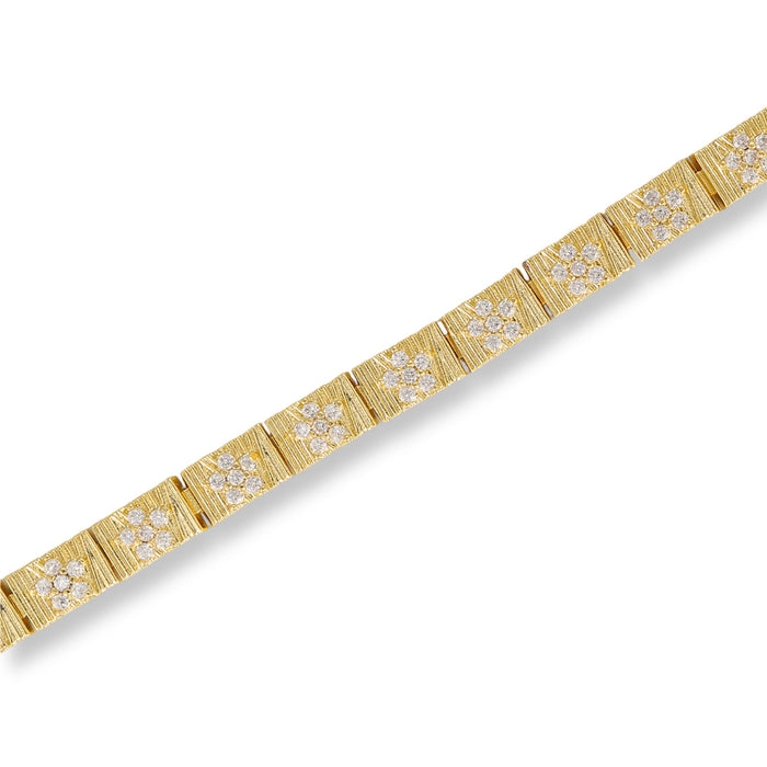 Rike 14K Gold Square Floral Bracelet