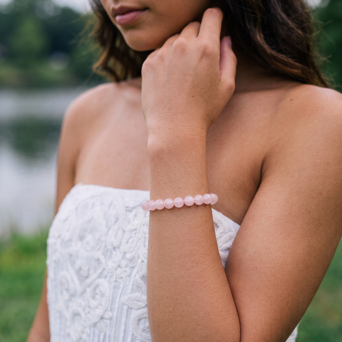 Rose Quartz 8mm Gemstone Bracelet