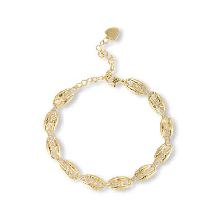 Selma 14K Gold Oval Tennis Bracelet