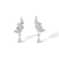 Silja White Teardrop Round Drop Earrings