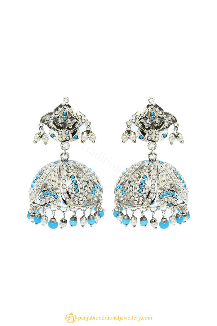 Silver Finished Earrings by PTJ