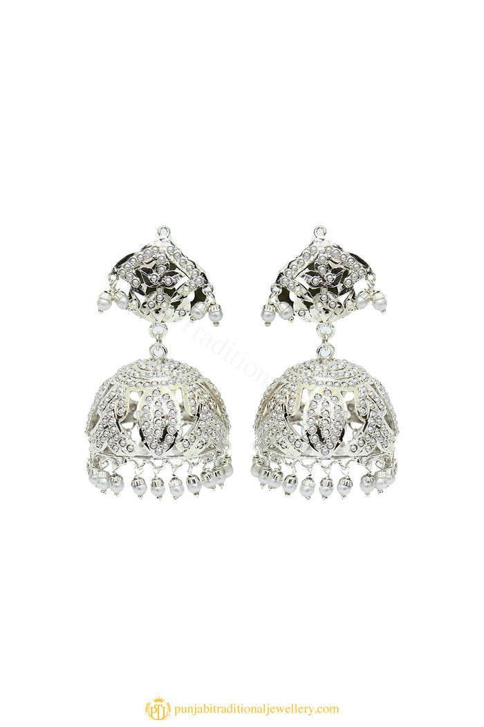 Silver Finished Earrings by PTJ