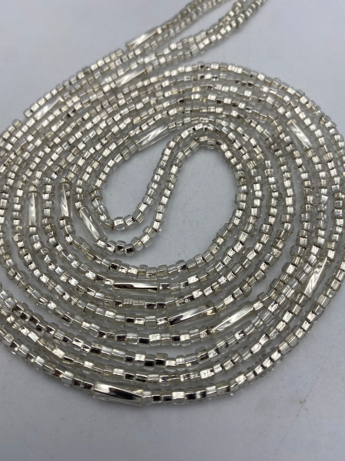 Silver Waist Beads | African Body Jewelry | Price per Waist Bead (45”-50”) – Tie-On