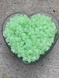 Soft Glow-In-The Dark Heart Beads , Bulk Beads for Jewelry making 500-600 per pack