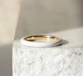 Soleil White Enamel Ring