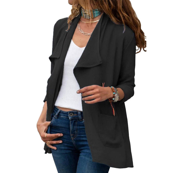 Solid Color Pocket Cardigan