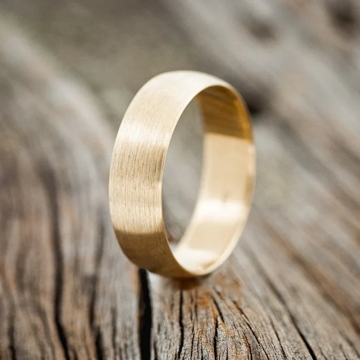 14K Yellow Gold / Brushed