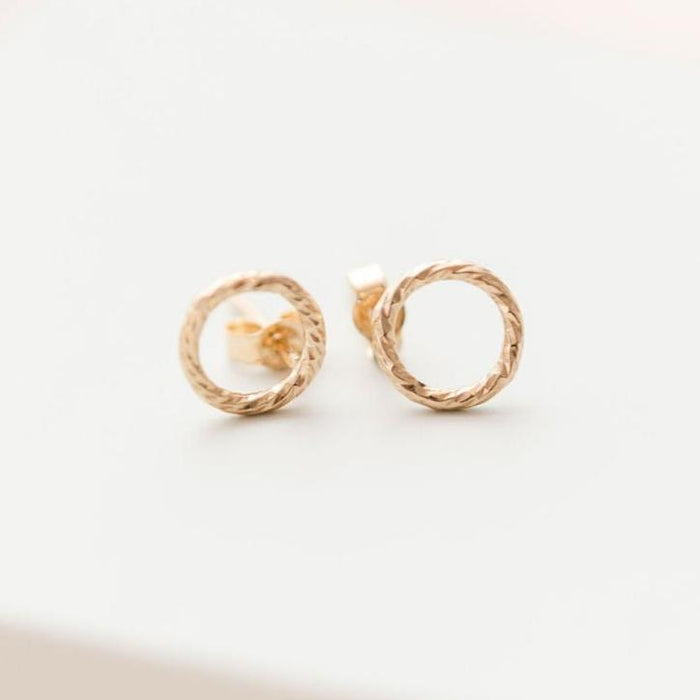 SPARKLE CIRCLE POST EARRINGS