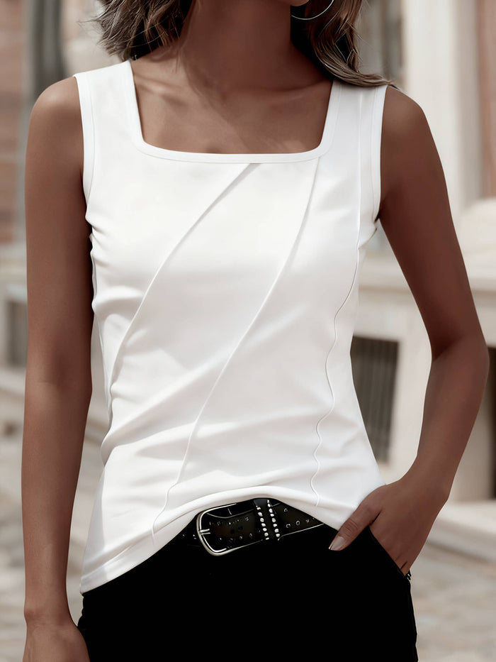 Square Neck Versatile Sleeveless Tank