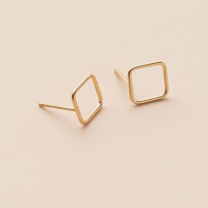 SQUARE POST EARRINGS