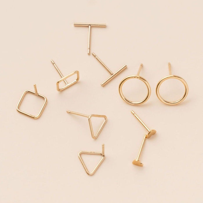 SQUARE POST EARRINGS