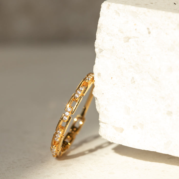 Studded Chain Stacking Ring