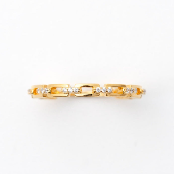 Studded Chain Stacking Ring