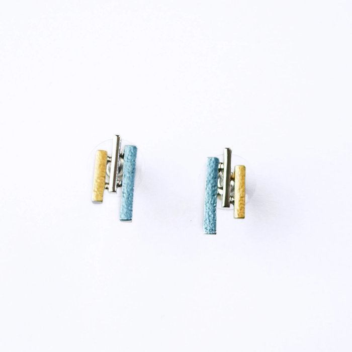 Sun Ray Stud Earrings, Boho Geometric Post Earrings in Gold, Silver or Rose Gold
