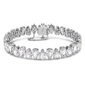 Swarovski 5598350 Millenia Pear Cut Tennis Bracelet – White Crystals, Rhodium Plated