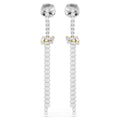 Swarovski Hyperbola drop earrings Round cut, Knot, White, Mixed metal finish. 5752866