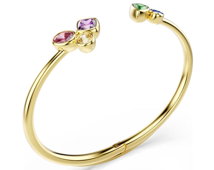Swarovski Imber bangle Mixed cuts, Multicolored, 18K gold finish 5753259