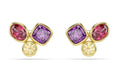 Swarovski Imber stud earrings Mixed cuts, Multicolored, 18K gold finish 5760019