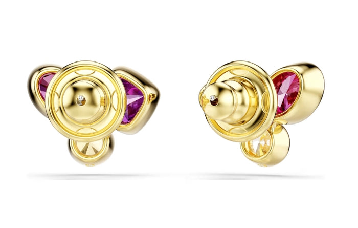 Swarovski Imber stud earrings Mixed cuts, Multicolored, 18K gold finish 5760019