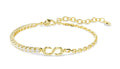 Swarovski Matrix bracelet Round cut, White, 18K gold finish 5753925