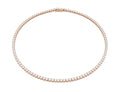 Swarovski Matrix Tennis necklace Round cut, White, 18K rose gold finish 5764194