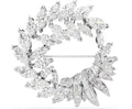 Swarovski Mesmera brooch Marquise cut, White, Rhodium plated 5754566
