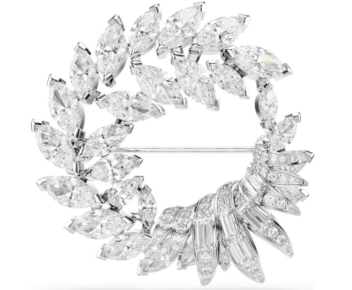 Swarovski Mesmera brooch Marquise cut, White, Rhodium plated 5754566