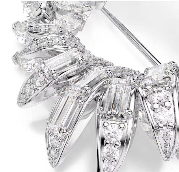 Swarovski Mesmera brooch Marquise cut, White, Rhodium plated 5754566