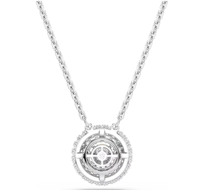 Swarovski Sublima pendant Round cut, White, Rhodium plated 5738246