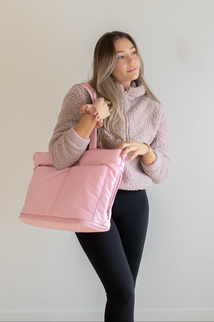 Tate Expandable Tote | Work, Travel and School Bag - Bubblegum