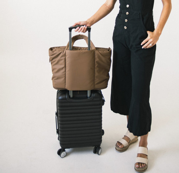 Tate Expandable Tote | Work, Travel and School Bag - Mocha